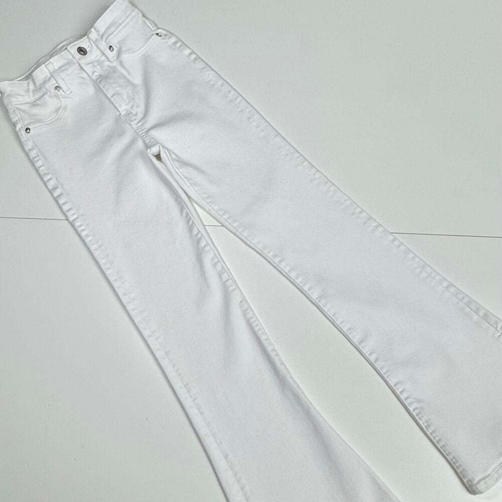 American Eagle Super High Rise Flare Size 00 White